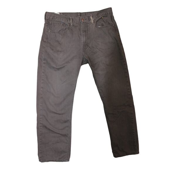 Levis Mens 505 Regular Fit Straight Leg Gray Denim Jeans‎ 36X30 - Picture 1 of 7